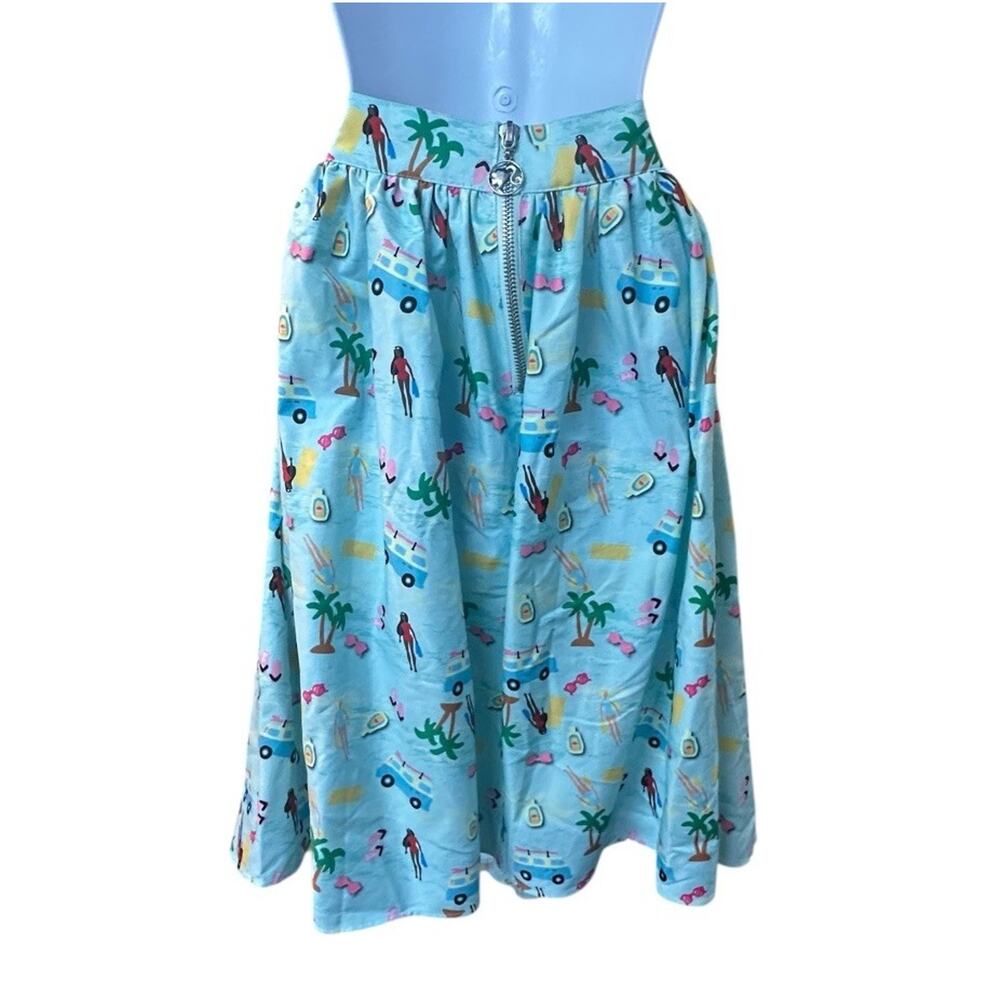 Unique Vintage Barbie Vacation Adventure Beach Print Women’s Skirt Size 1X/16 - Picture 2 of 12